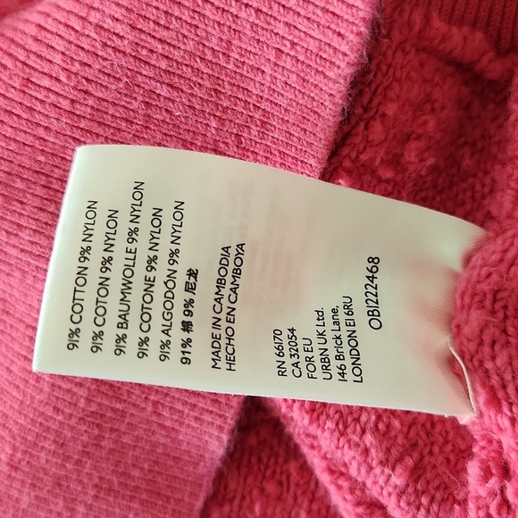 Free People Found my Friend Cropped Sweater Pink Extra Small - Picture 8 of 10